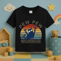 Paintball Cat Pew Pew Madafakas Crazy Cat Funny Paintball Toddler T-Shirt