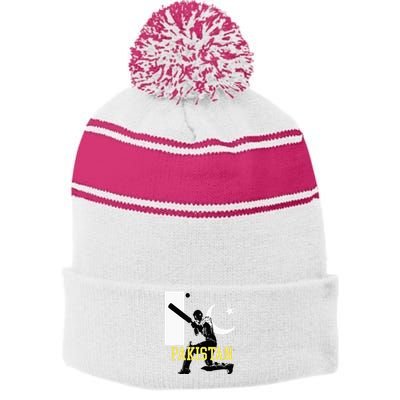 Pakistan Cricket Pakistani Cricket Stripe Pom Pom Beanie