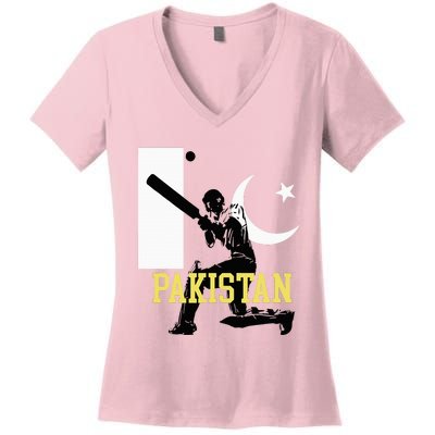 Pakistan Cricket Pakistani Cricket Women's V-Neck T-Shirt