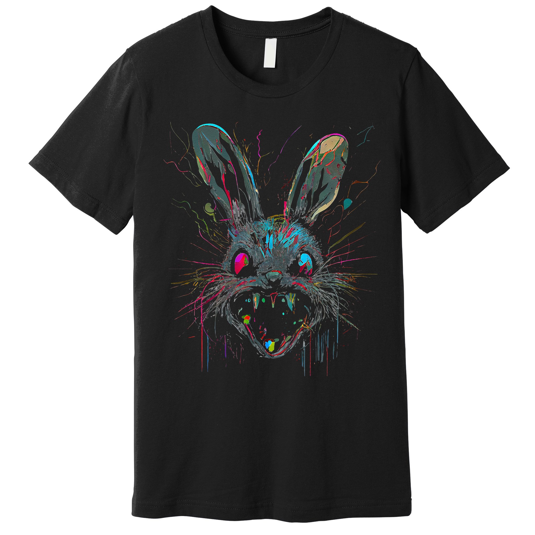 Psycho Crazy Paint Bunny Horror Easter And Halloween Premium T-Shirt