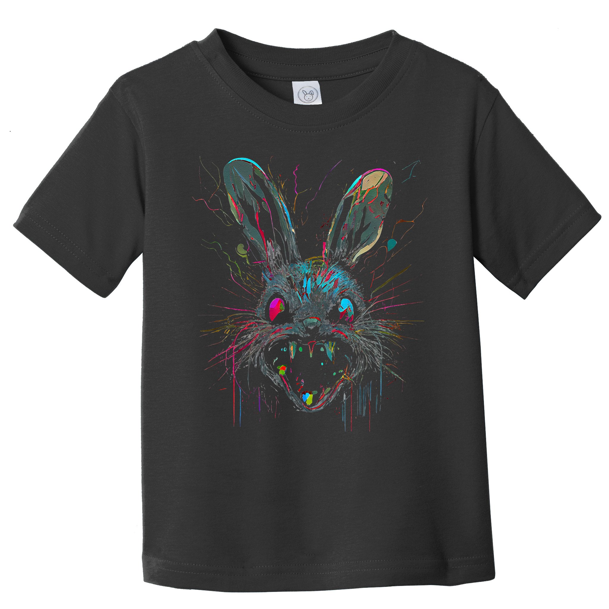 Psycho Crazy Paint Bunny Horror Easter And Halloween Toddler T-Shirt