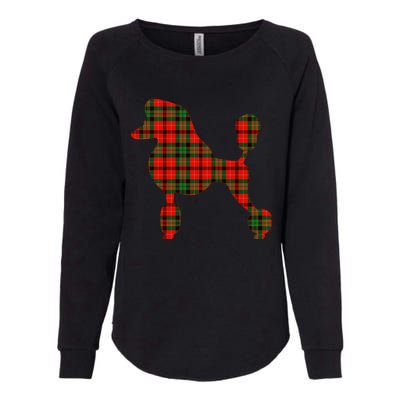 Poodle Christmas Poodle Mom Tartan Holiday Meaningful Gift Womens California Wash Sweatshirt