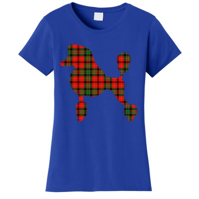 Poodle Christmas Poodle Mom Tartan Holiday Meaningful Gift Women's T-Shirt