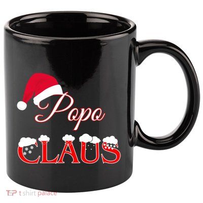 Popo Claus Pop Papa Daddy Grandpa Jingle Santa Bells Novelty Gift 11oz C Handle Ceramic Mug