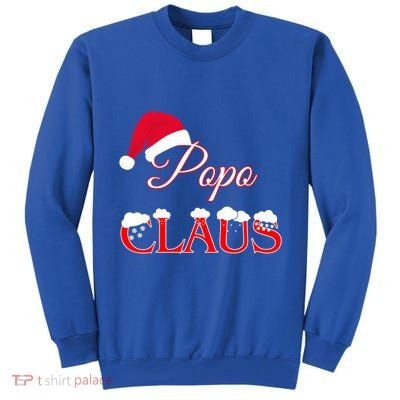 Popo Claus Pop Papa Daddy Grandpa Jingle Santa Bells Novelty Gift Tall Sweatshirt