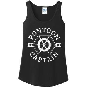 Pontoon Captain Pontooning Boat Boating Nautical Gift Ladies Essential Tank