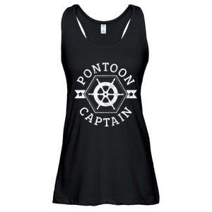 Pontoon Captain Pontooning Boat Boating Nautical Gift Ladies Essential Flowy Tank