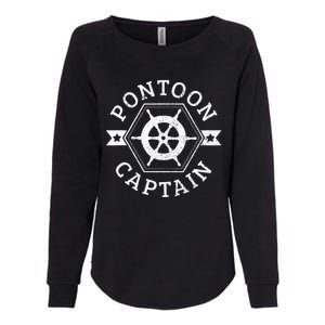 Pontoon Captain Pontooning Boat Boating Nautical Gift Womens California Wash Sweatshirt