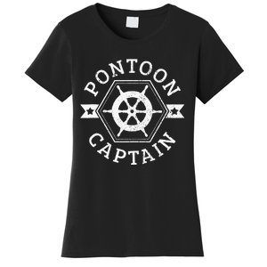 Pontoon Captain Pontooning Boat Boating Nautical Gift Women's T-Shirt