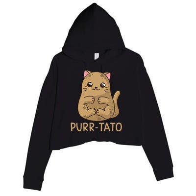 Purrtato Cat Potato Cat Lover Idaho Potatoes Crop Fleece Hoodie