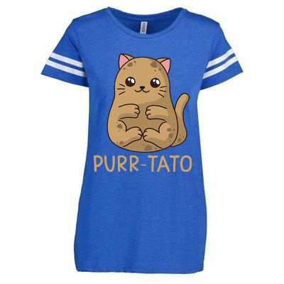 Purrtato Cat Potato Cat Lover Idaho Potatoes Enza Ladies Jersey Football T-Shirt