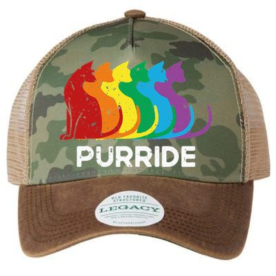 Purride Cat Pride Ally Lgbt Community Rainbow Pride Legacy Tie Dye Trucker Hat