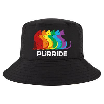 Purride Cat Pride Ally Lgbt Community Rainbow Pride Cool Comfort Performance Bucket Hat