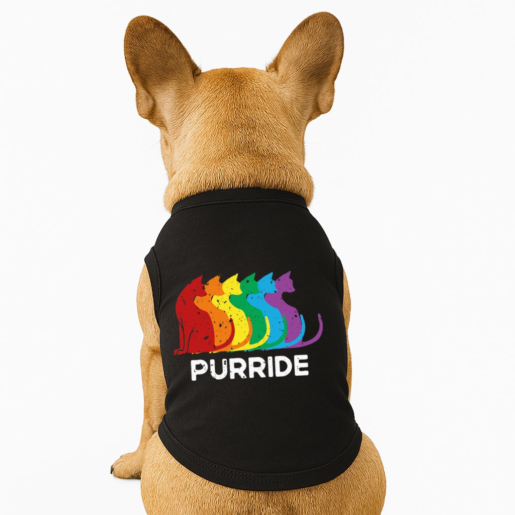 Purride Cat Pride Ally Lgbt Community Rainbow Pride Doggie Tank