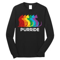 Purride Cat Pride Ally Lgbt Community Rainbow Pride Long Sleeve Shirt