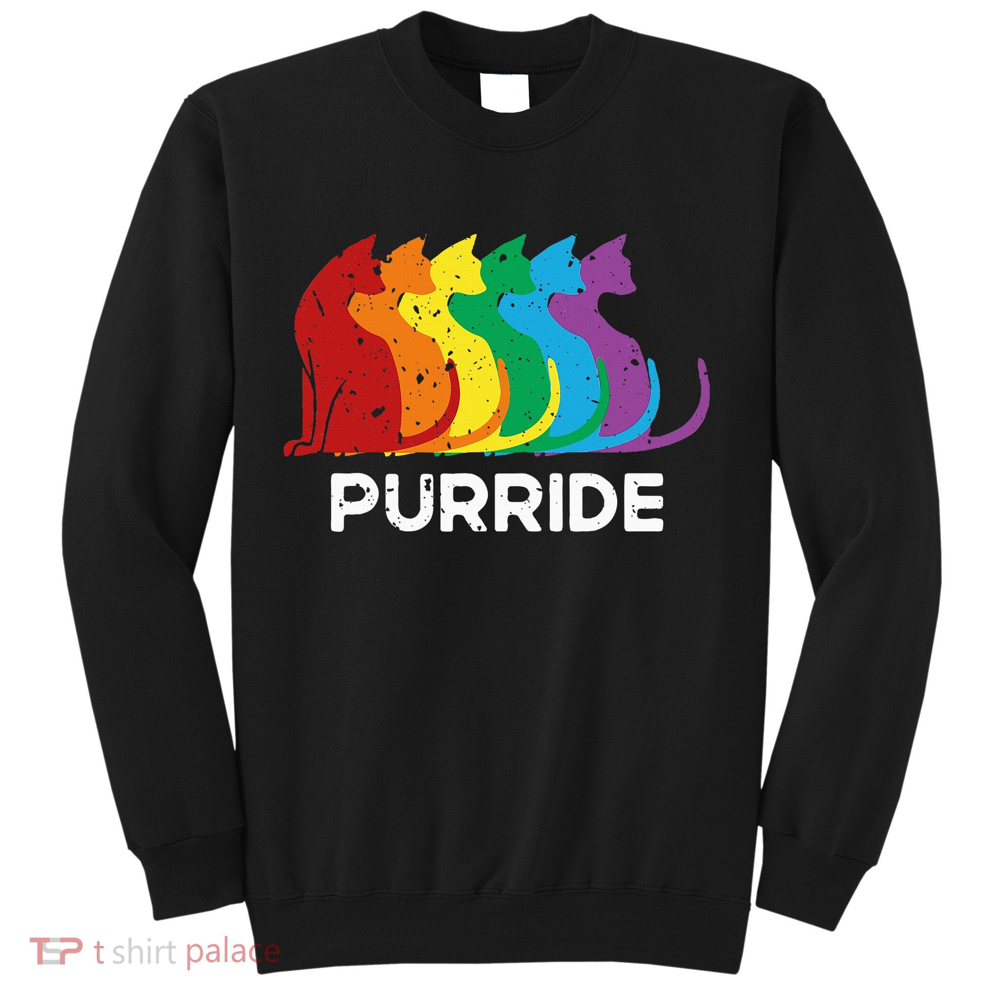 Purride Cat Pride Ally Lgbt Community Rainbow Pride Sweatshirt