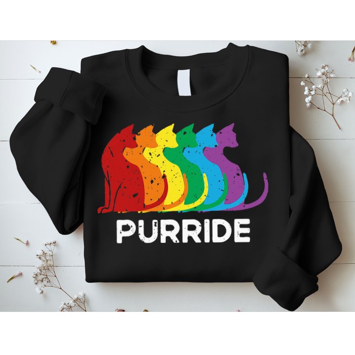 Purride Cat Pride Ally Lgbt Community Rainbow Pride Sweatshirt