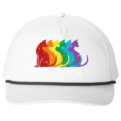 Purride Cat Pride Ally Lgbt Community Rainbow Pride Snapback Five-Panel Rope Hat