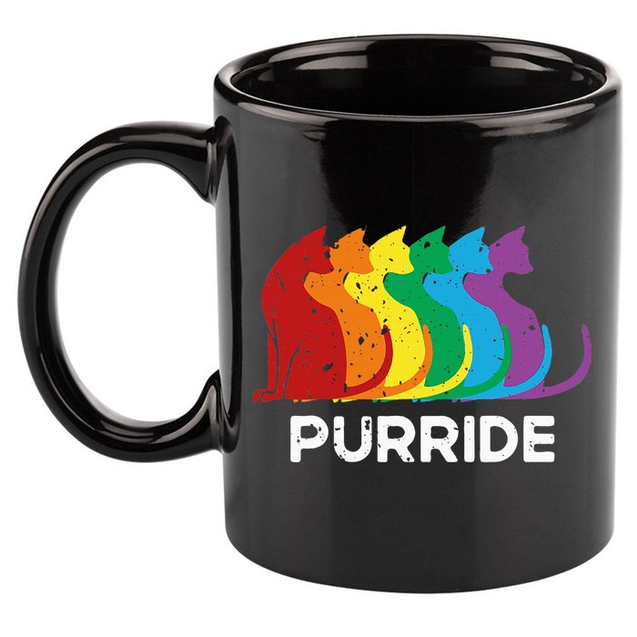 Purride Cat Pride Ally Lgbt Community Rainbow Pride 11oz C Handle Ceramic Mug