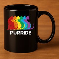 Purride Cat Pride Ally Lgbt Community Rainbow Pride 11oz C Handle Ceramic Mug