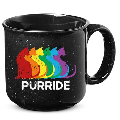 Purride Cat Pride Ally Lgbt Community Rainbow Pride 15oz Campfire Ceramic Mug
