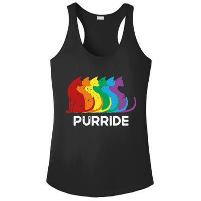 Purride Cat Pride Ally Lgbt Community Rainbow Pride Ladies PosiCharge Competitor Racerback Tank