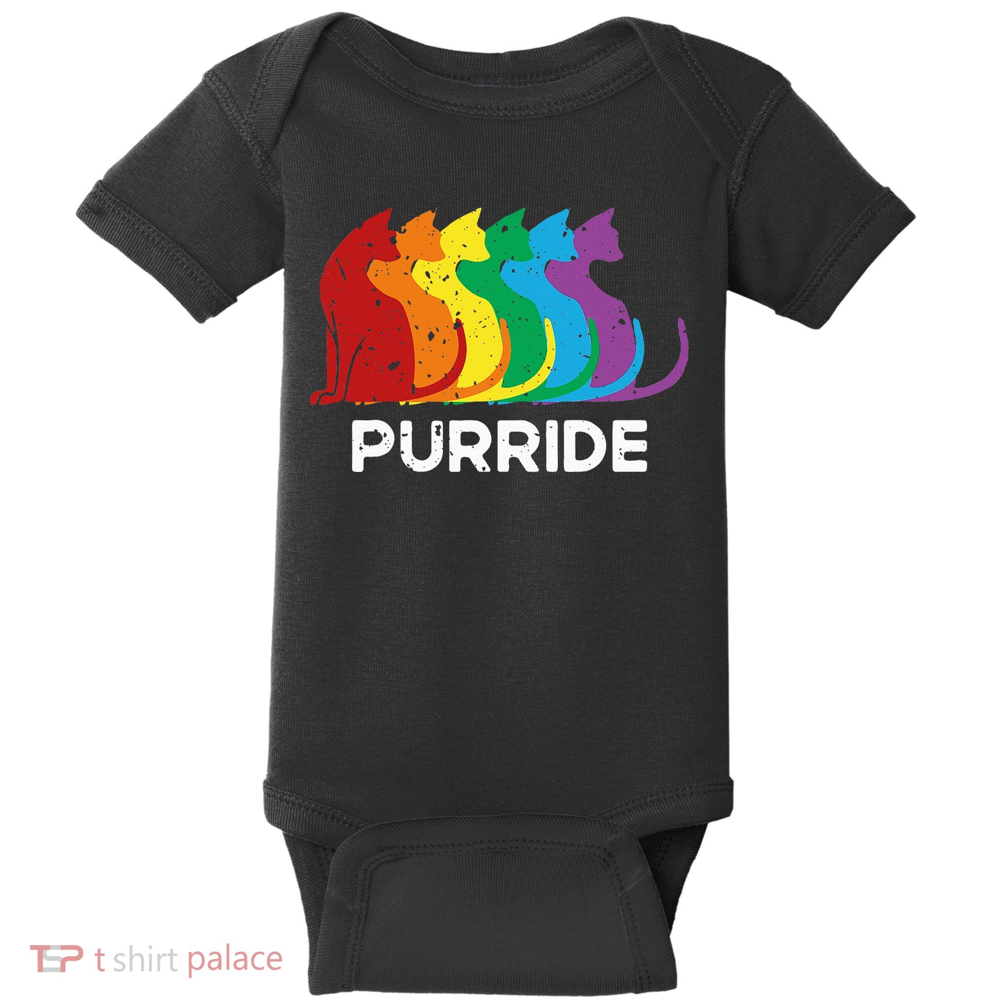 Purride Cat Pride Ally Lgbt Community Rainbow Pride Baby Bodysuit