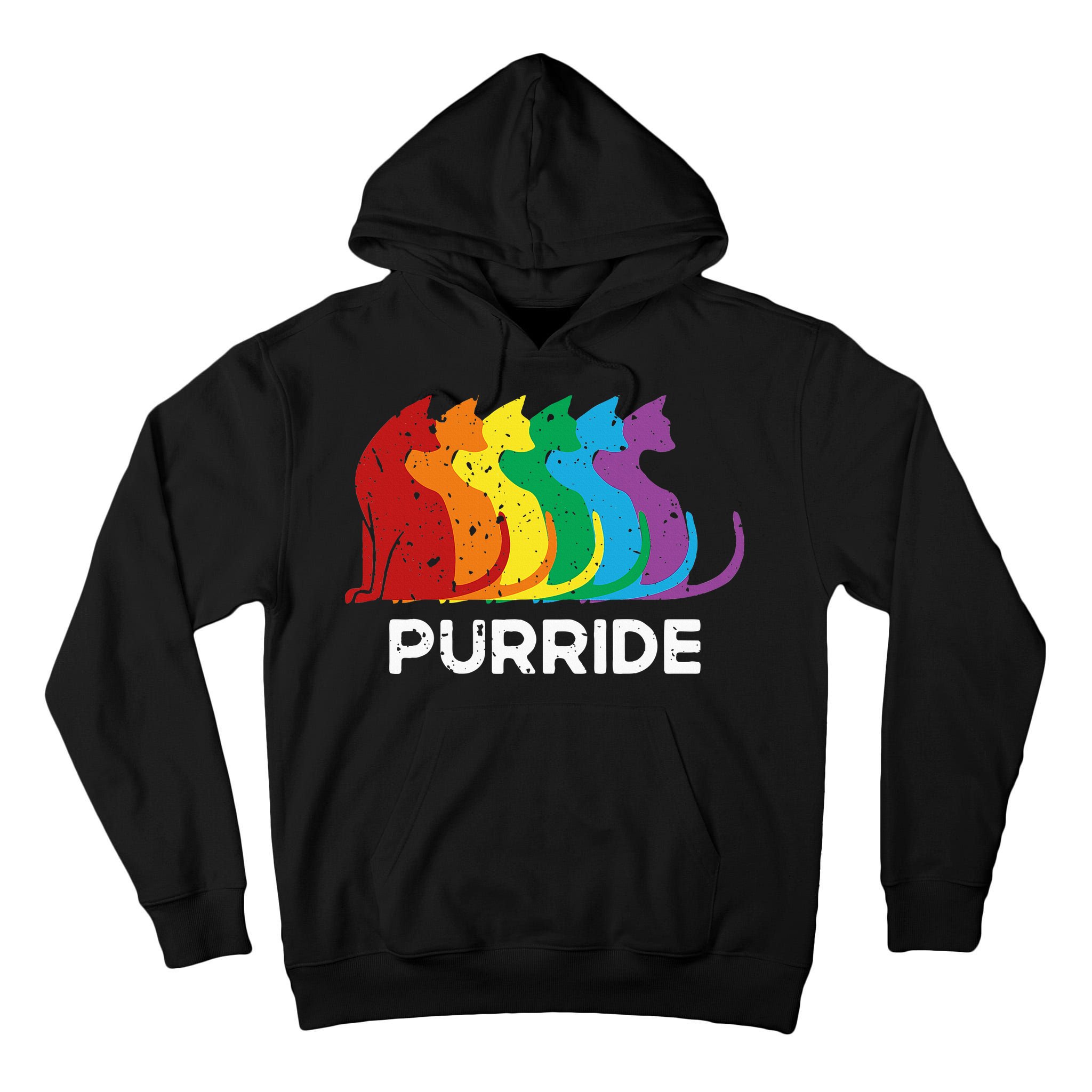 Purride Cat Pride Ally Lgbt Community Rainbow Pride Tall Hoodie