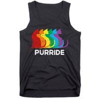 Purride Cat Pride Ally Lgbt Community Rainbow Pride Tank Top