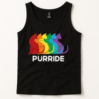 Purride Cat Pride Ally Lgbt Community Rainbow Pride Tank Top