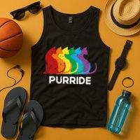 Purride Cat Pride Ally Lgbt Community Rainbow Pride Tank Top