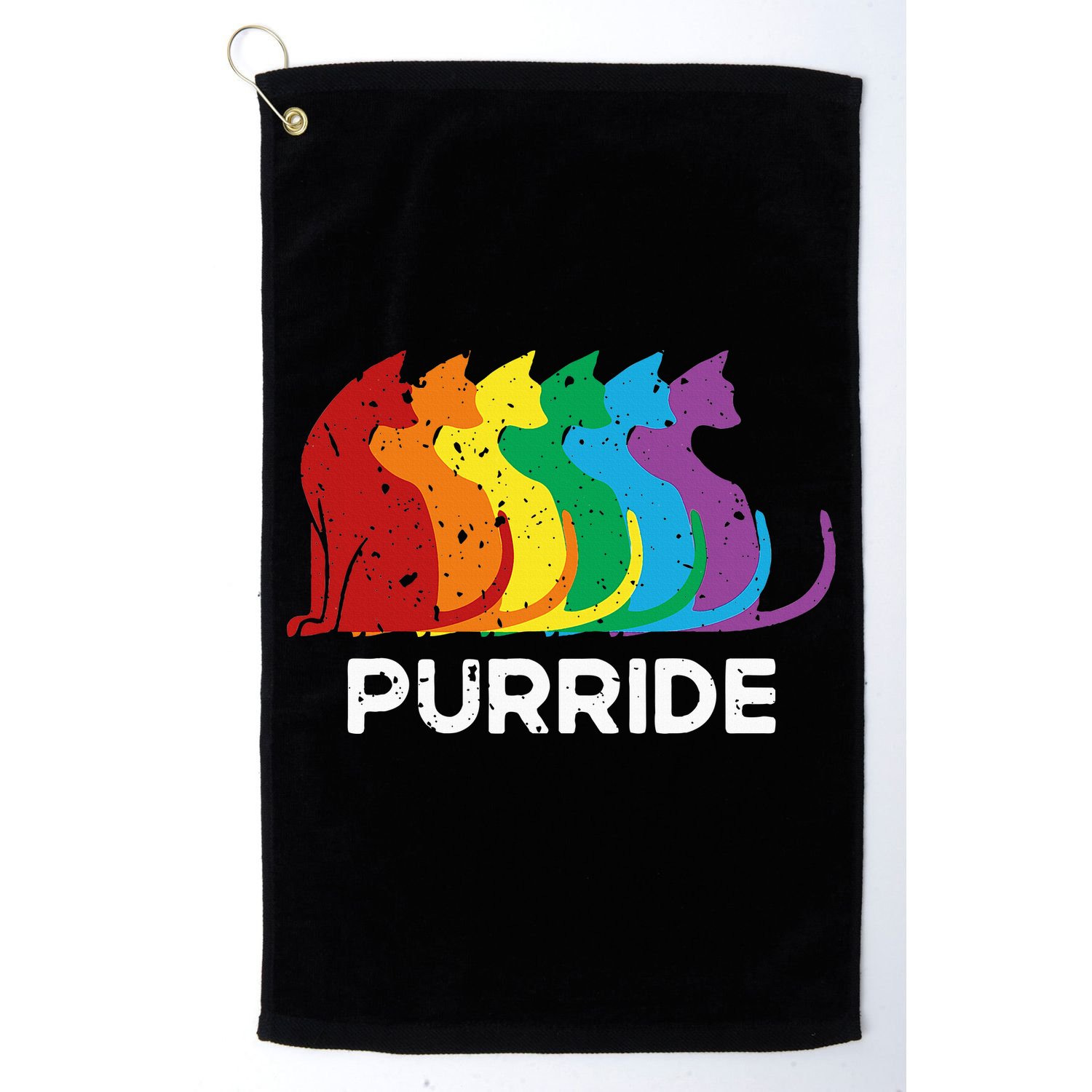Purride Cat Pride Ally Lgbt Community Rainbow Pride Golf Towel