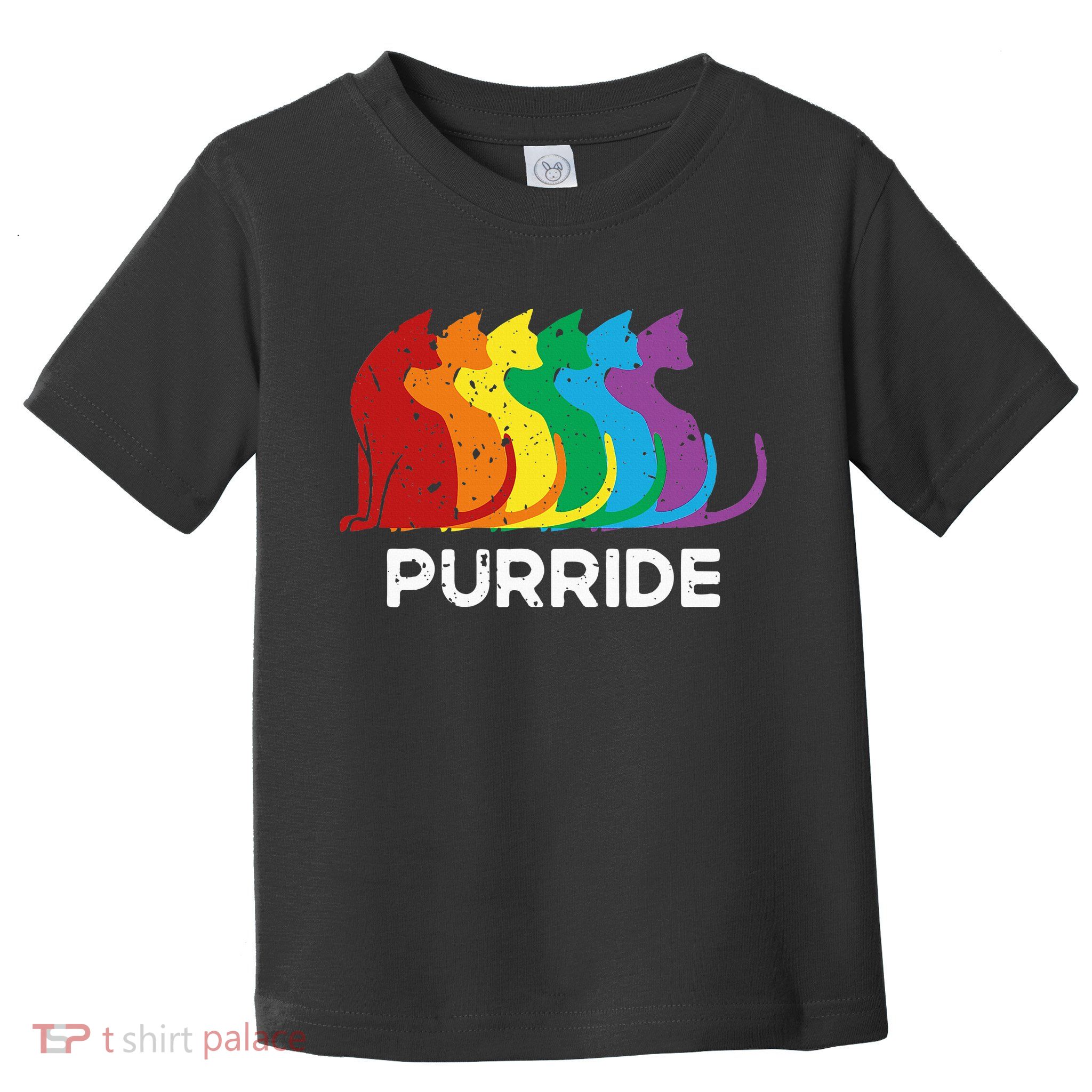 Purride Cat Pride Ally Lgbt Community Rainbow Pride Toddler T-Shirt