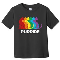 Purride Cat Pride Ally Lgbt Community Rainbow Pride Toddler T-Shirt