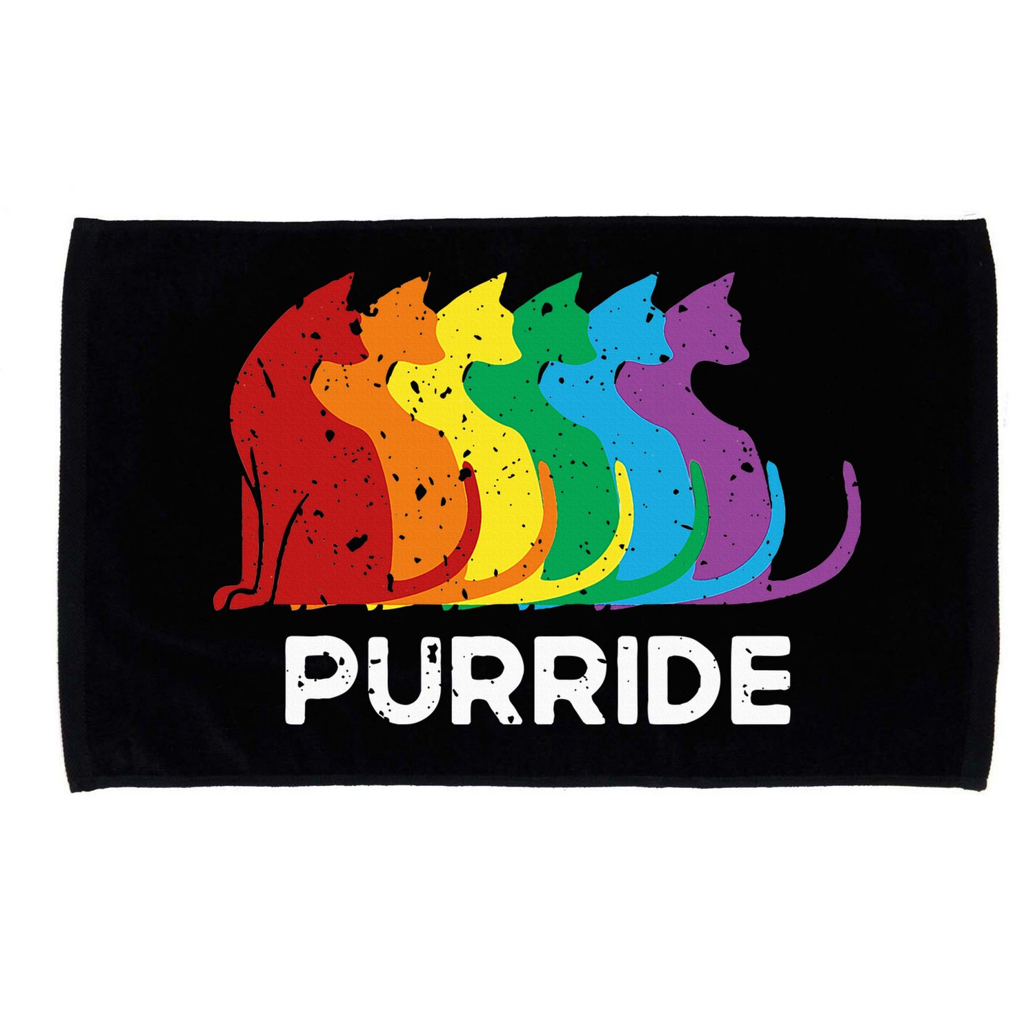 Purride Cat Pride Ally Lgbt Community Rainbow Pride Microfiber Hand Towel