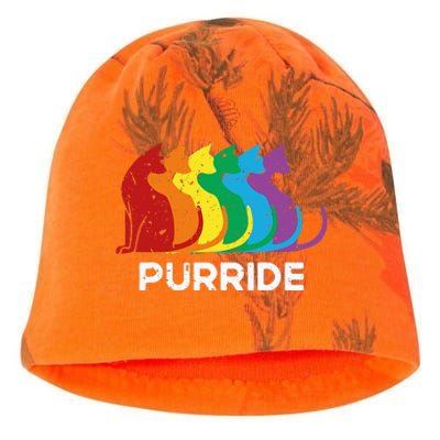 Purride Cat Pride Ally Lgbt Community Rainbow Pride Kati - Camo Knit Beanie