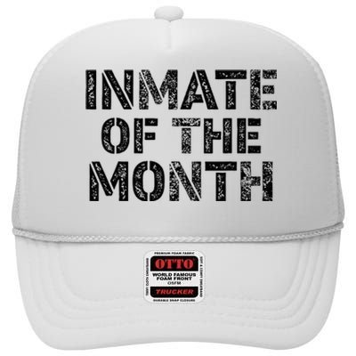 Prisoner Costume Prison Inmate Of The Month County Jail High Crown Mesh Back Trucker Hat