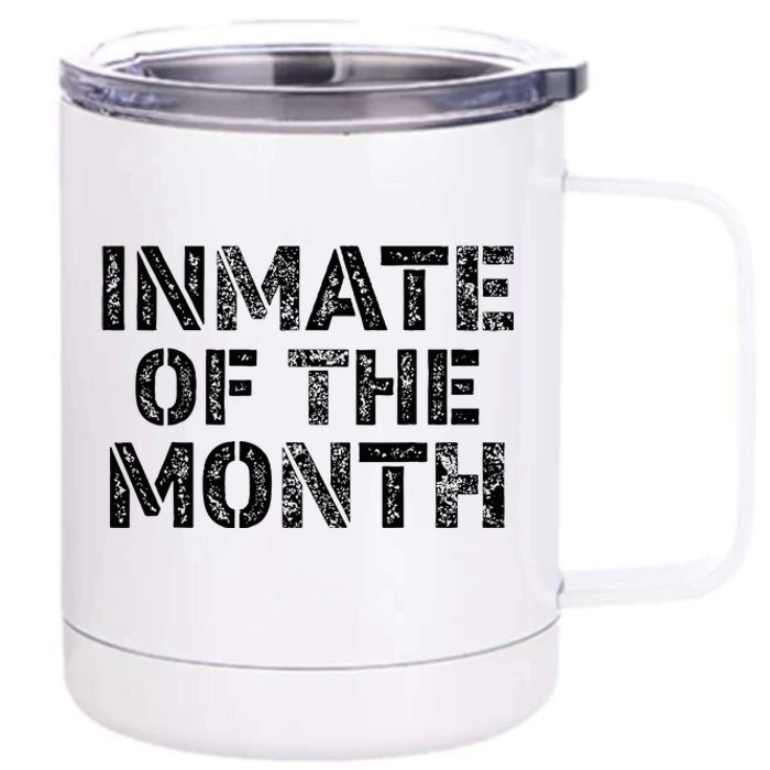 Prisoner Costume Prison Inmate Of The Month County Jail 12 oz Stainless Steel Tumbler Cup