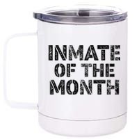 Prisoner Costume Prison Inmate Of The Month County Jail 12 oz Stainless Steel Tumbler Cup