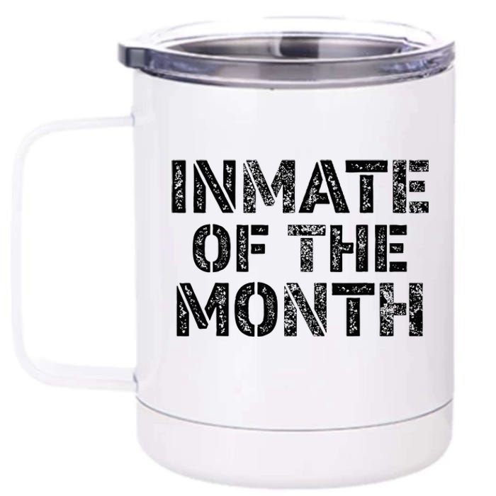 Prisoner Costume Prison Inmate Of The Month County Jail 12 oz Stainless Steel Tumbler Cup