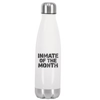 Prisoner Costume Prison Inmate Of The Month County Jail Stainless Steel Insulated Water Bottle