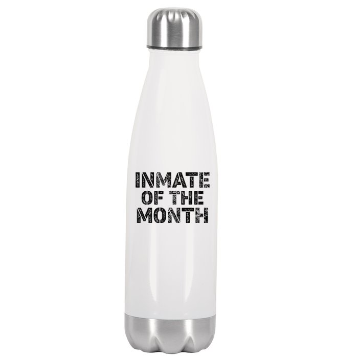 Prisoner Costume Prison Inmate Of The Month County Jail Stainless Steel Insulated Water Bottle