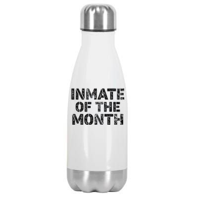 Prisoner Costume Prison Inmate Of The Month County Jail Stainless Steel Insulated Water Bottle