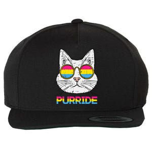 Pansexual Cat Purride Pan Pride Flag Lgbtq Wool Snapback Cap