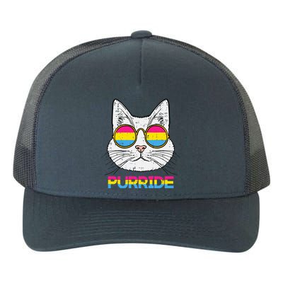 Pansexual Cat Purride Pan Pride Flag Lgbtq Yupoong Adult 5-Panel Trucker Hat