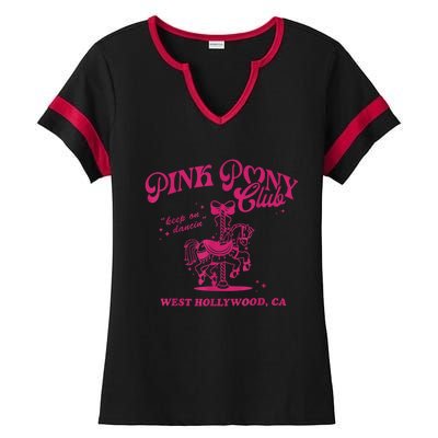 Pony Club Princess Midwest Cowgirl Lesbian Sapphic Ladies Halftime Notch Neck Tee