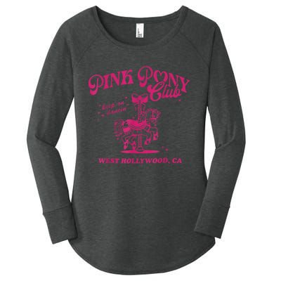 Pony Club Princess Midwest Cowgirl Lesbian Sapphic Women's Perfect Tri Tunic Long Sleeve Shirt