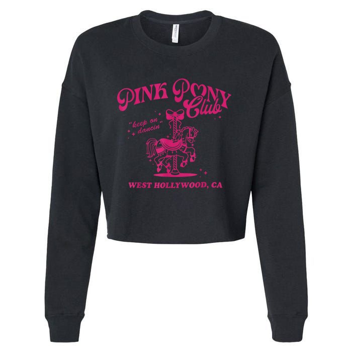 Pony Club Princess Midwest Cowgirl Lesbian Sapphic Cropped Pullover Crew