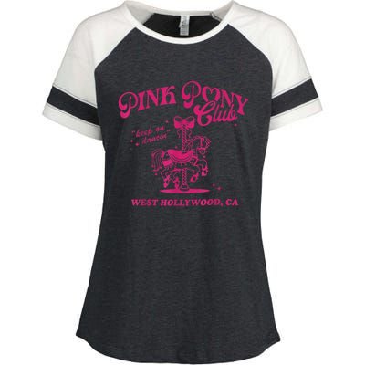 Pony Club Princess Midwest Cowgirl Lesbian Sapphic Enza Ladies Jersey Colorblock Tee