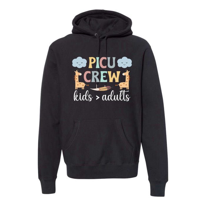 PICU Crew PICU Nurse Squad Pediatric Intensive Care Unit Premium Hoodie